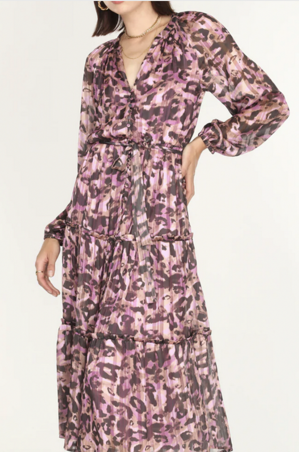 Ashley Belted Tiered Purple Maxi Dress ***Final Sale***