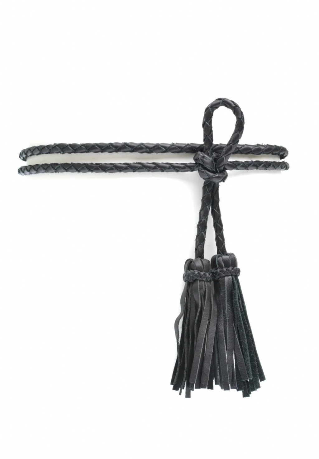 Fringe Soga Wrap Belt- Black