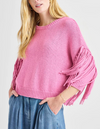 Savina Fringe Sleeve Sweater**FINAL SALE**