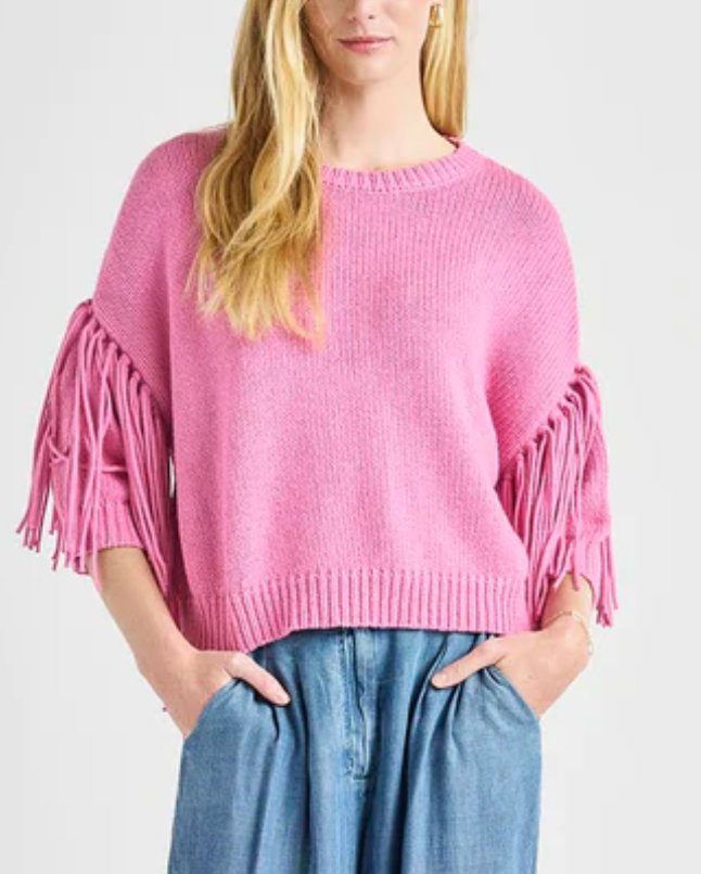 Savina Fringe Sleeve Sweater