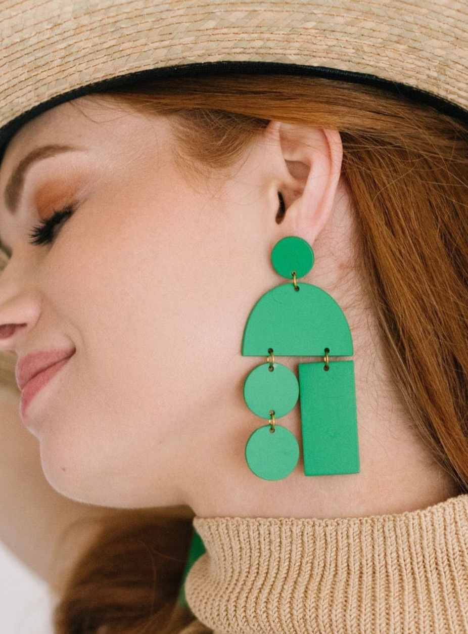 Emerald Mobile Earrings**FINAL SALE**