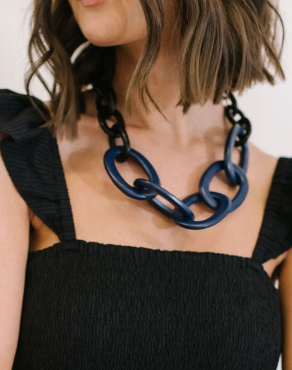 Navy Chain Necklace