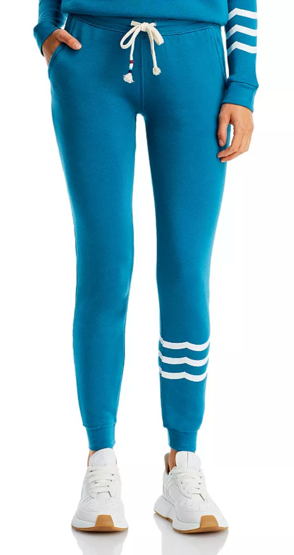 Waves Teal Slim Fit Joggers**FINAL SALE**