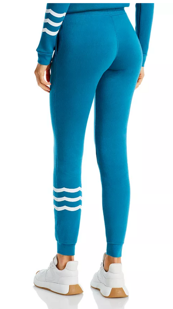 Waves Teal Slim Fit Joggers**FINAL SALE**