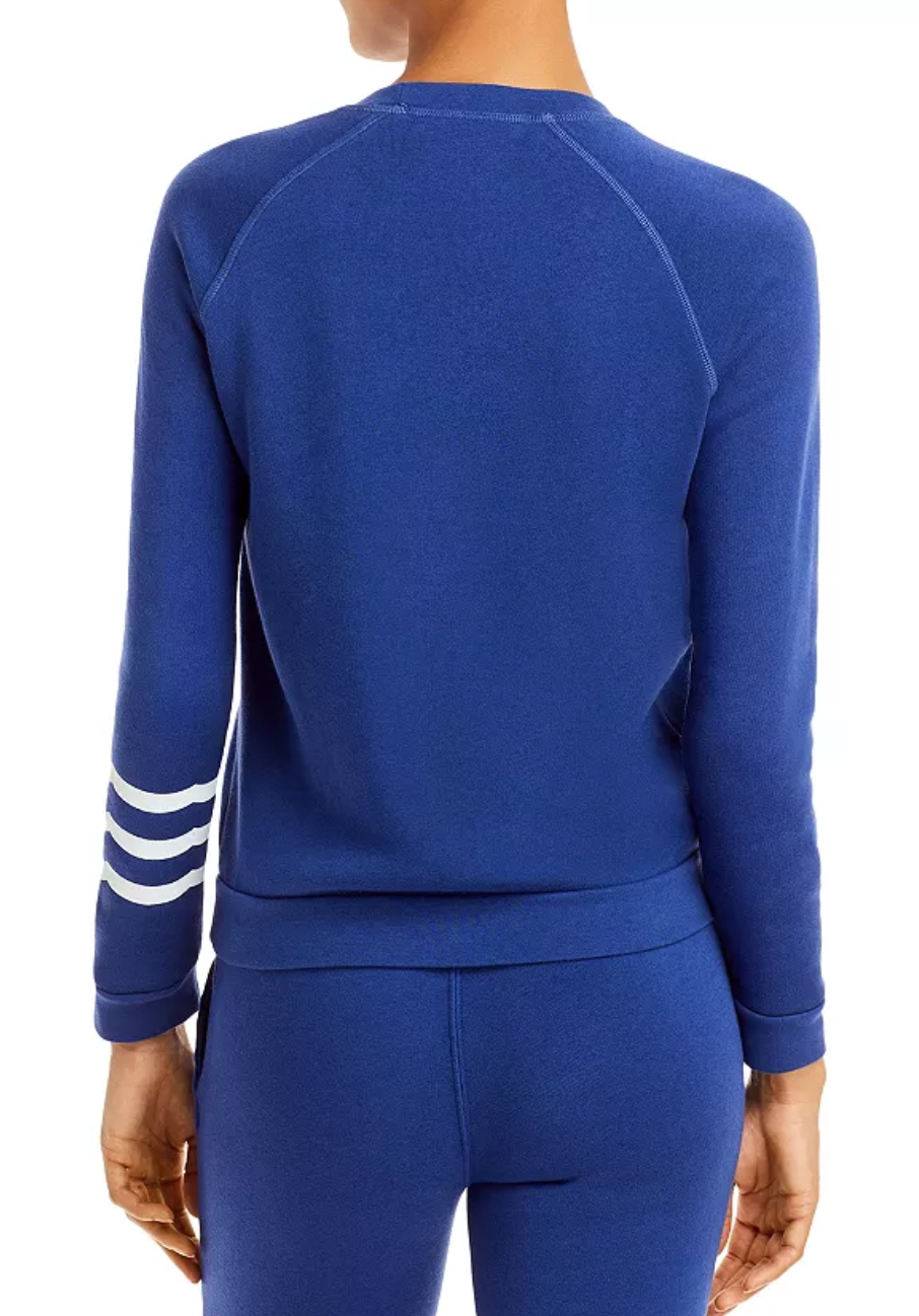 Waves Crewneck Sweatshirt- Navy Blue