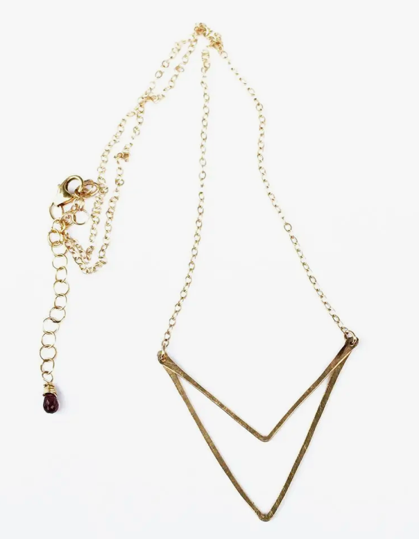 Sari Double Triangle Necklace