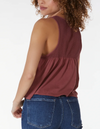Mesh Inset Shirred Sweetheart Tank *FINAL SALE*
