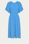 Soon Tiered Midi Dress- Lapis Blue