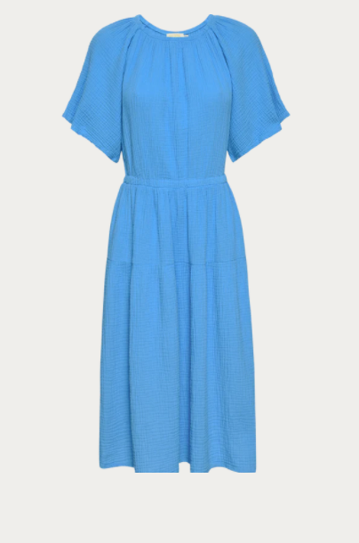 Soon Tiered Midi Dress- Lapis Blue**FINAL SALE**