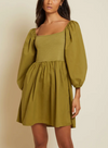 Heddie Combo Babydoll Dress- Lichen Green*Final sale**