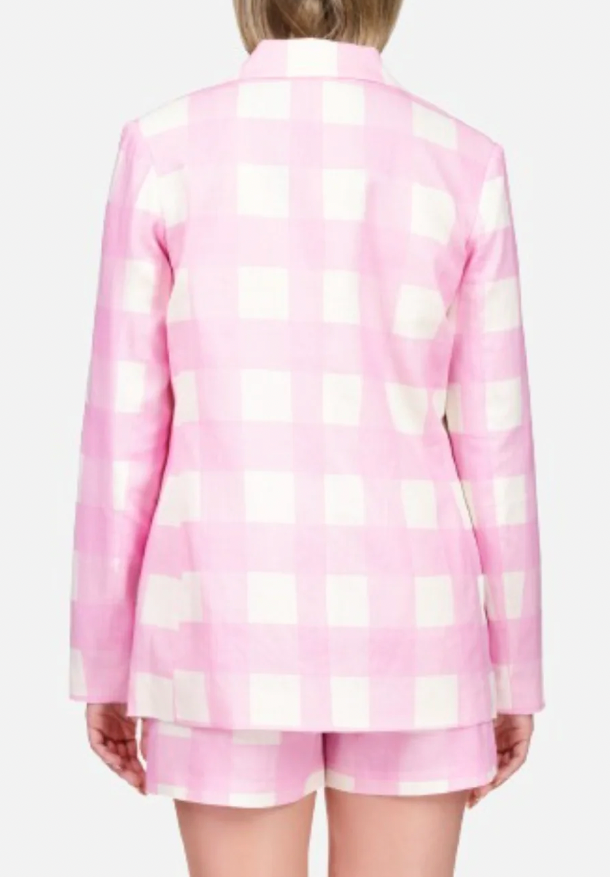 Kora Blazer- Cotton Candy Gingham**FINAL SALE**