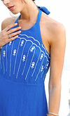 Melissa Embroidered Halter Midi Dress *FINAL SALE*