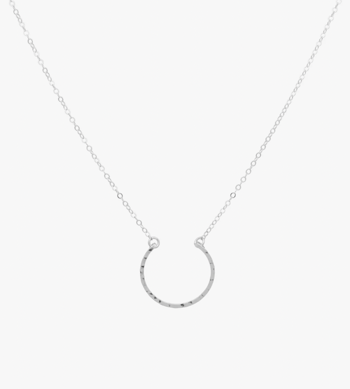 Hanna Half Moon Necklace- Sterling Silver