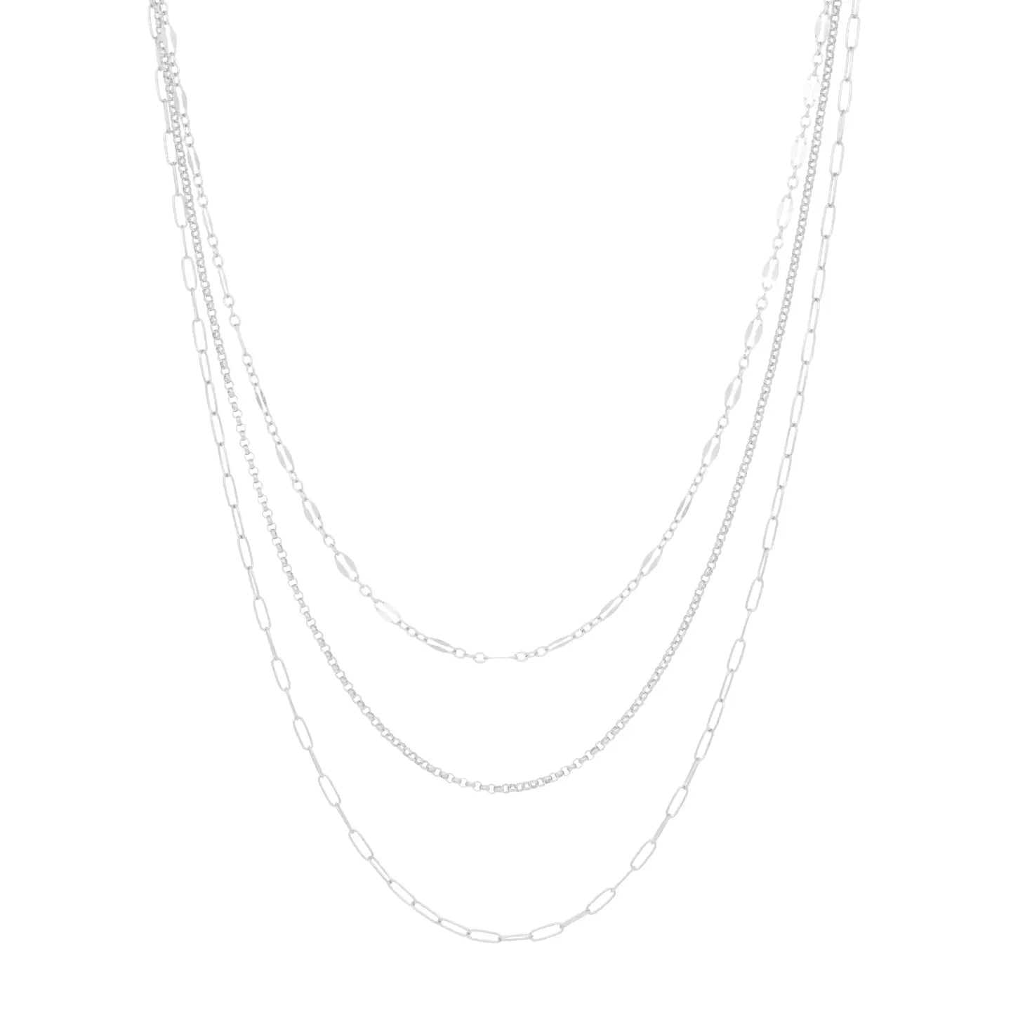 Vanessa Trio Necklace- Silver