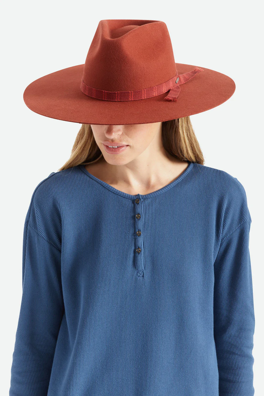 Leigh Felt Fedora- Burnt Henna