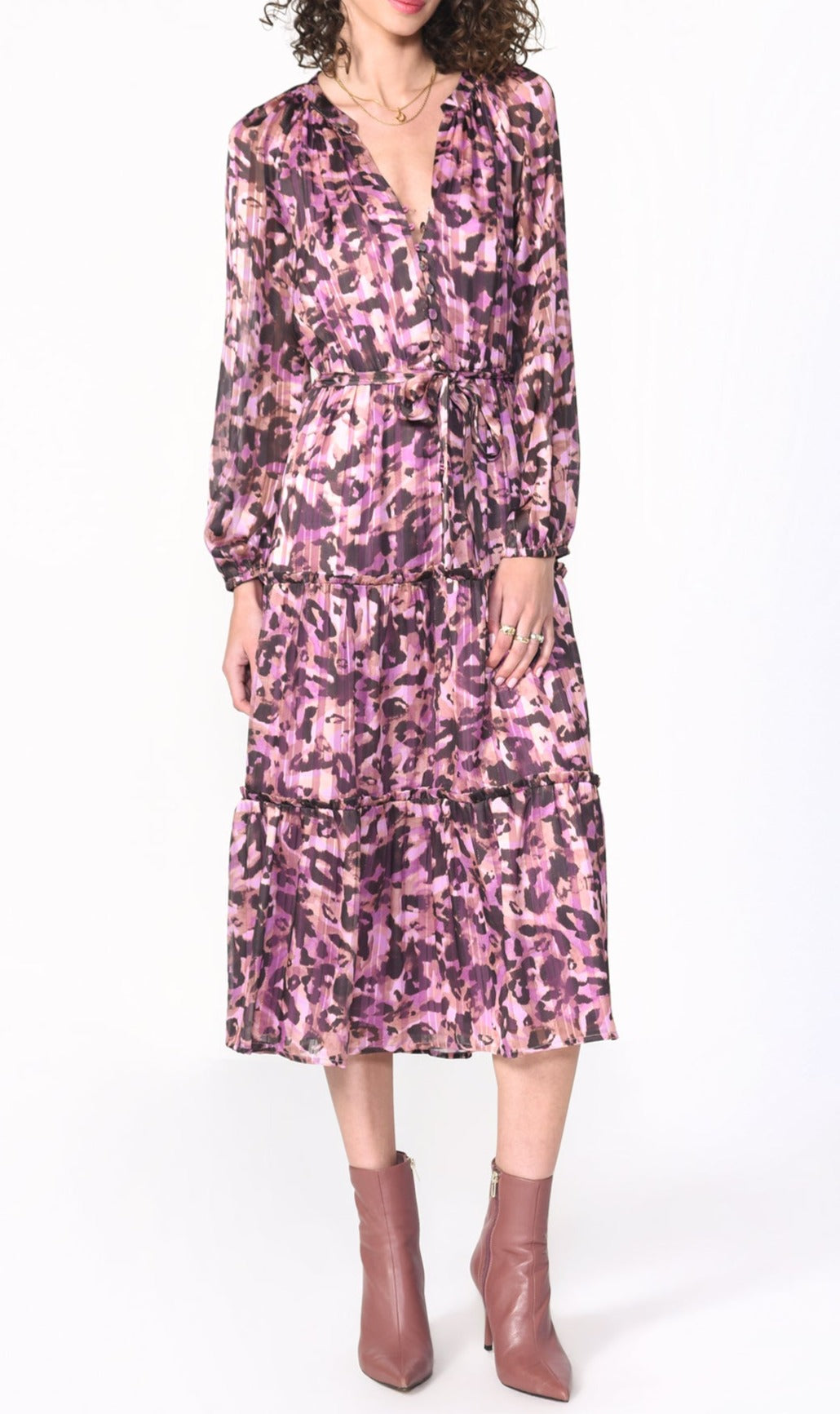Ashley Belted Tiered Purple Maxi Dress ***Final Sale***