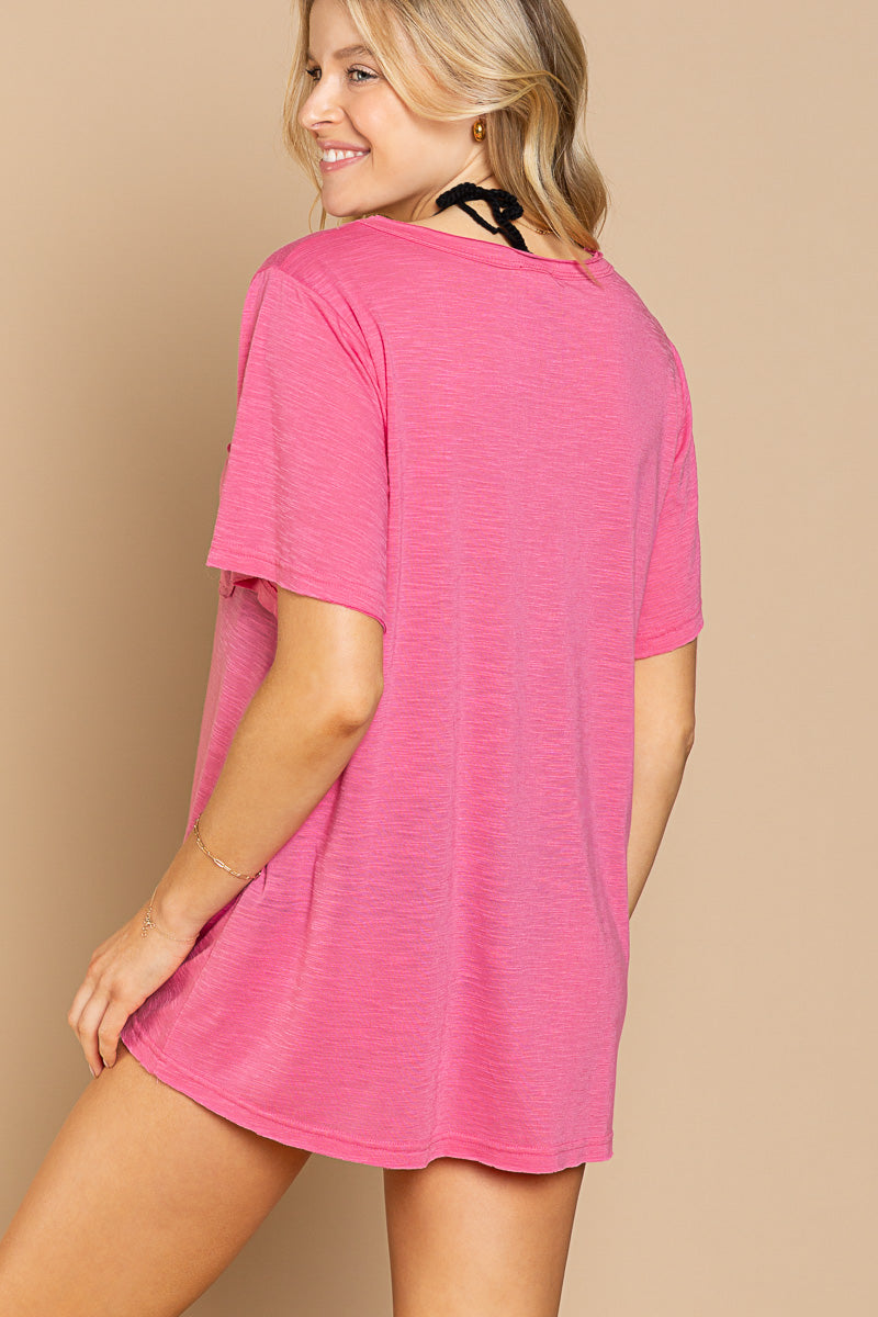 Relaxed Fit T-Shirt- Pink**FINAL SALE**
