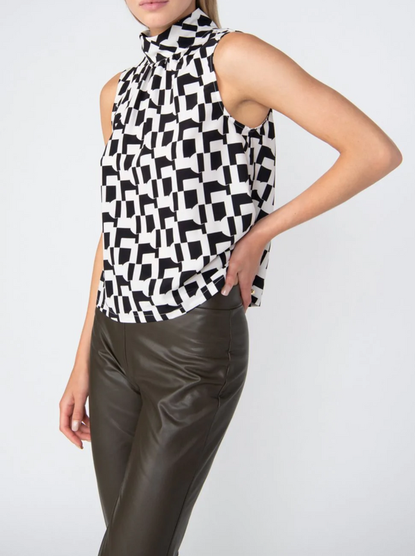 Offgrid Black And White Sleeveless Blouse **FINAL SALE**