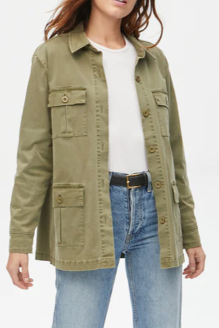 Alec Twill Utility Jacket- Olive