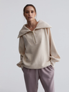 Vine Half Zip Sweatshirt- Oatmeal