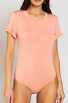 T-Shirt Bodysuit- Coral
