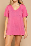 Relaxed Fit T-Shirt- Pink