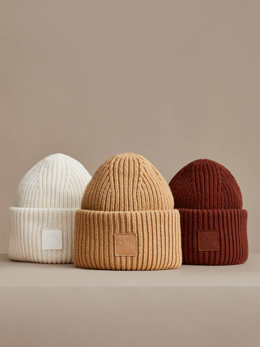 Cresta Rib Beanie Hat-Cream