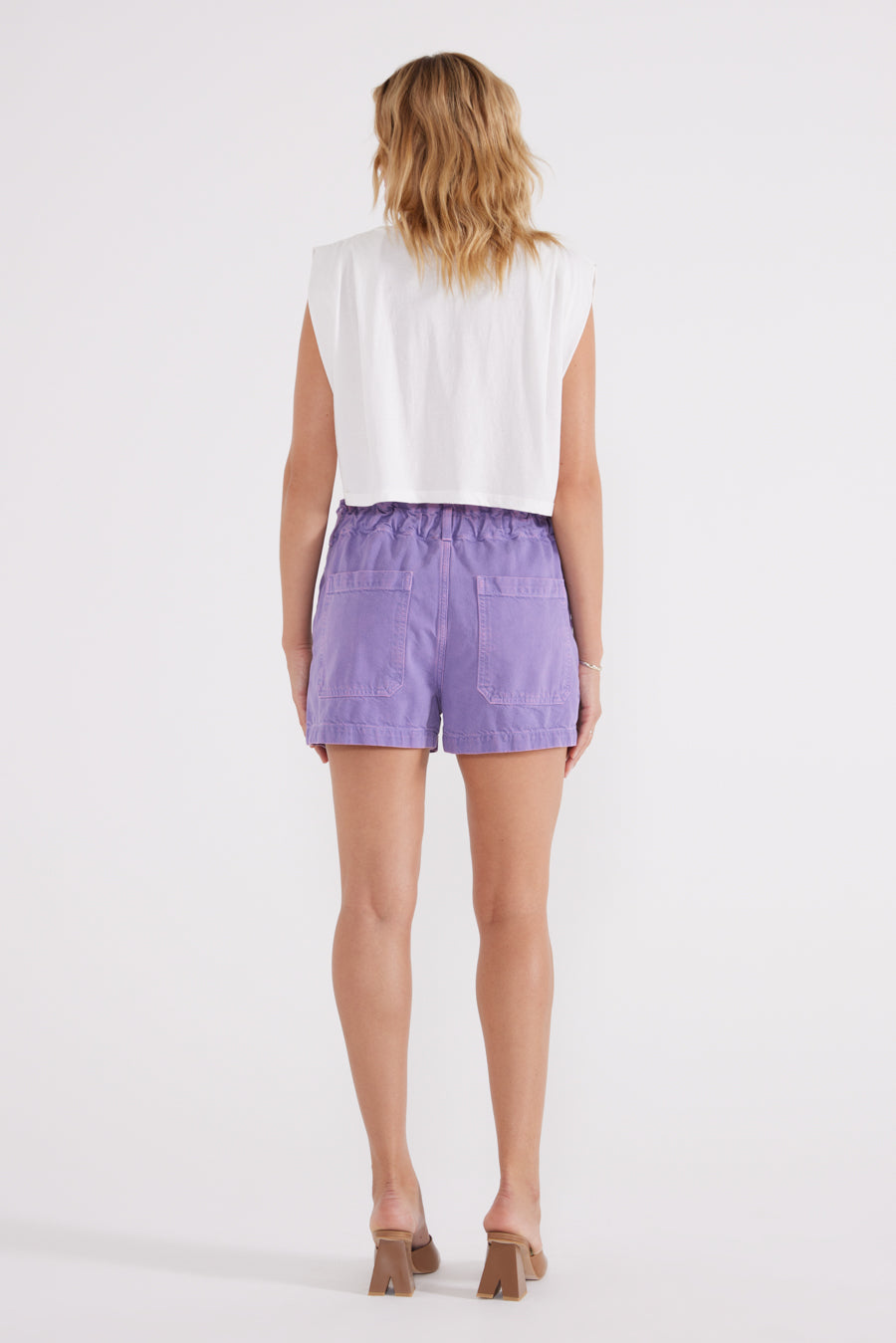 Milena Paperbag Shorts- English Lavender**FINAL SALE**