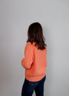 Joss V-Neck Sweater—Orange Marmalade**FINAL SALE**
