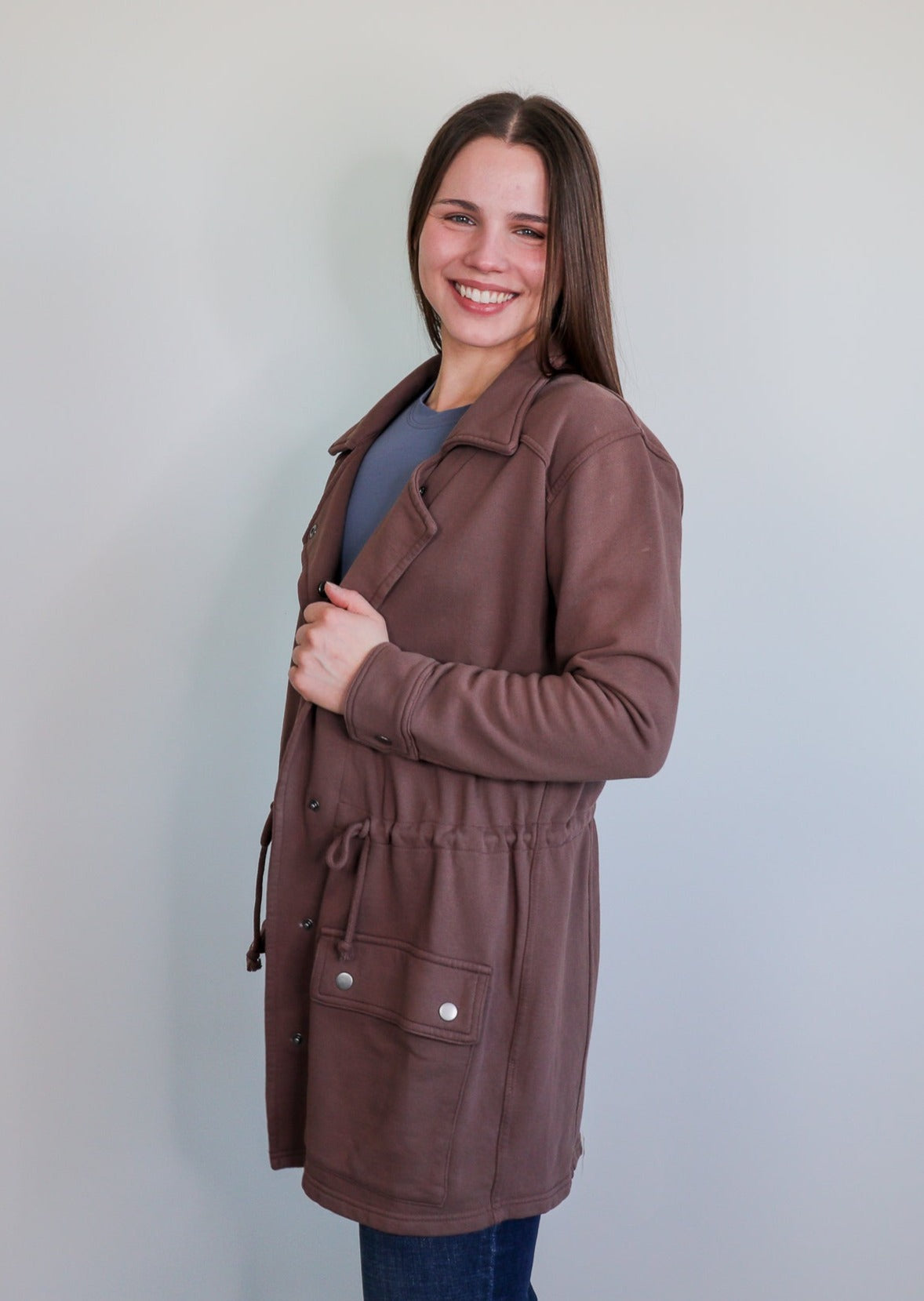 Fleece Utility Jacket—Bistro **FINAL SALE**