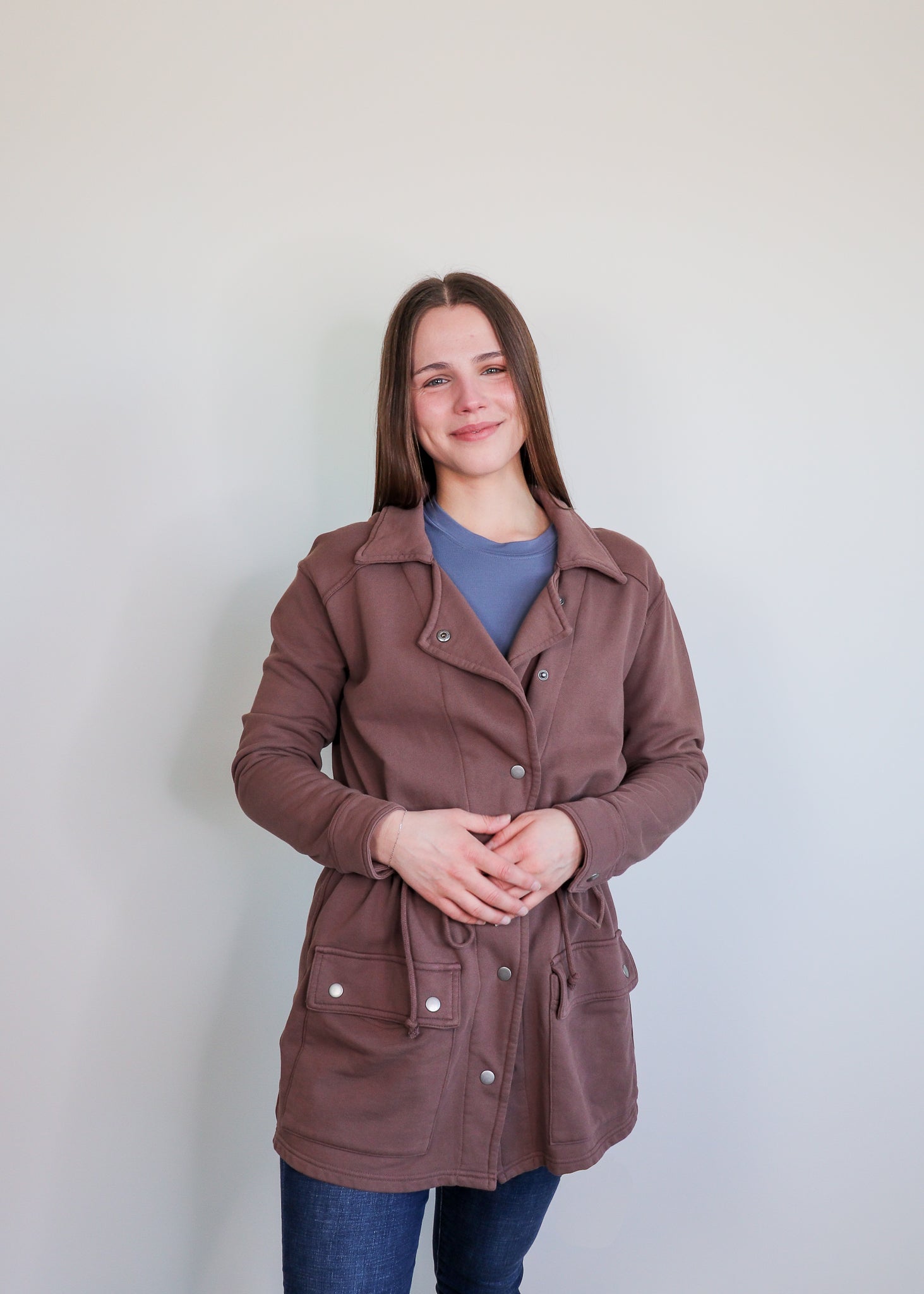 Fleece Utility Jacket—Bistro **FINAL SALE**