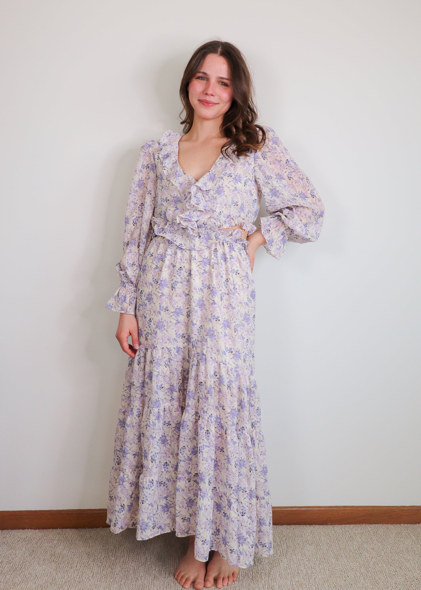 Paloma Cut-Out Dress—Botanical Print**Final sale**