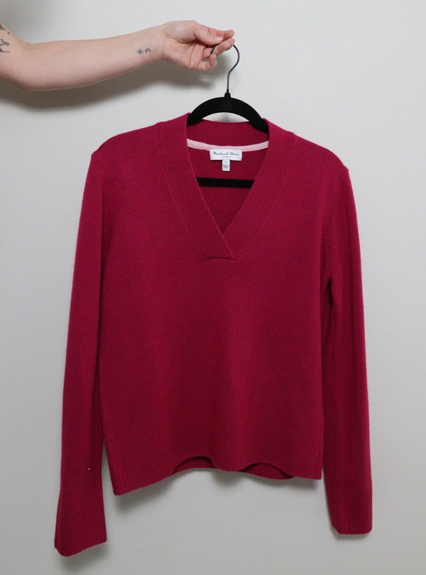 Alena V-Neck Sweater—Berry ***Final Sale***