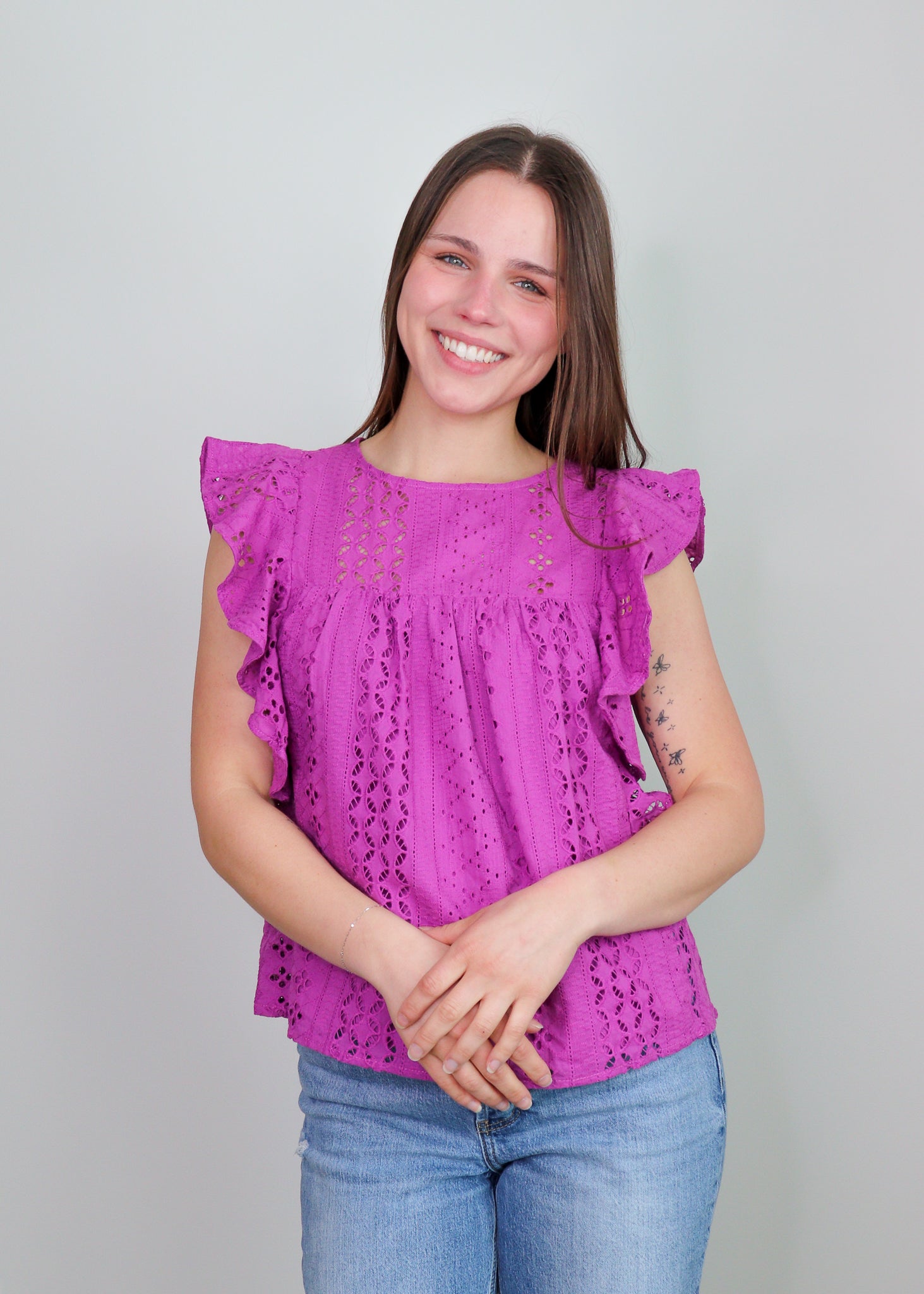 Breezy Eyelet Shell Blouse **FINAL SALE** AM