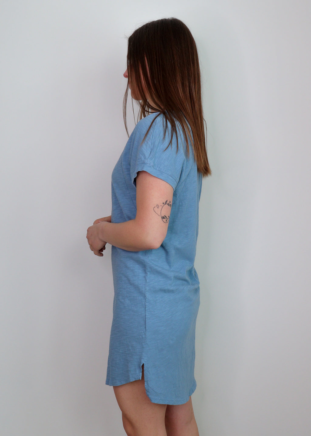 Raglan T-Shirt Dress—Blue