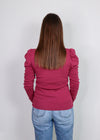 Mulberry Puff Shoulder Long-Sleeve Tee **FINAL SALE**